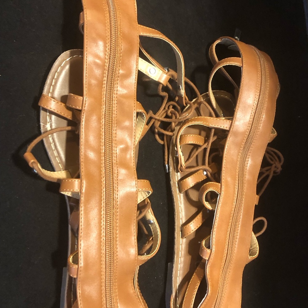 Gladiator calf high sandals